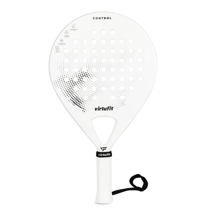 VirtuFit Control Padel Racket - Wit - Zwart - Aanzicht