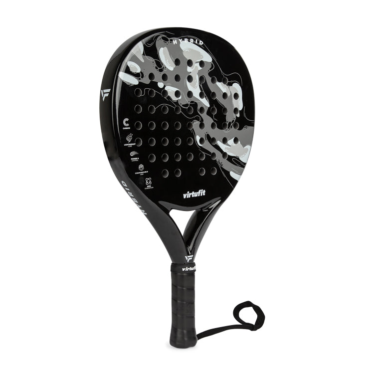 VirtuFit Hybrid Padel Set - Zwart - Grijs - Aanzicht