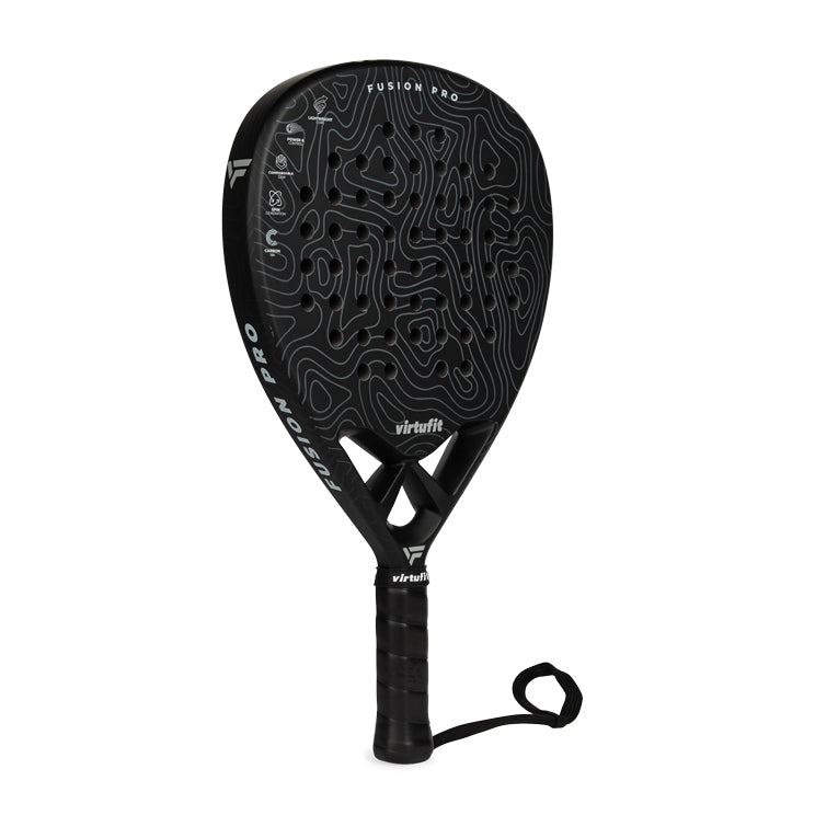 VirtuFit Fusion Pro Padel Set - Zwart - Silver - Aanzicht