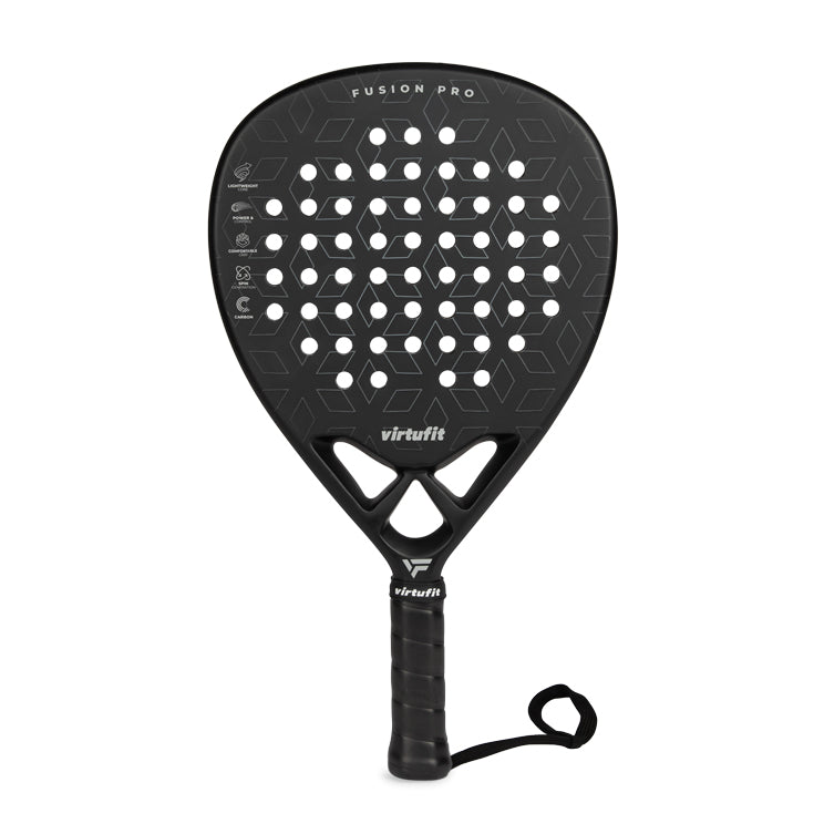 VirtuFit Fusion Pro Padel Racket - Zwart - Silver - Aanzicht