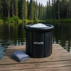 VirtuFit IJsbad XXL - 375 Liter - Antraciet - Inclusief accessoires - Aanzicht