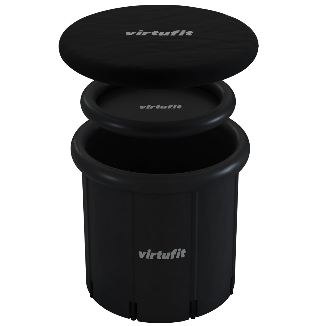 VirtuFit IJsbad XXL - 375 Liter - Antraciet - Inclusief accessoires - Tweedekans - Aanzicht