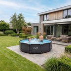 VirtuFit Rond Zwembad - Ø305 x 76 cm - Antraciet - Inclusief Filterpomp - Aanzicht