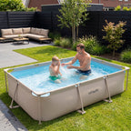 VirtuFit Rechthoekig Zwembad - 300 x 210 x 66 cm - Beige - Aanzicht
