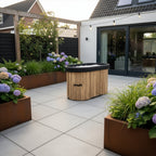 VirtuFit IJsbad Ovaal - Wood Look - 500 Liter - Inclusief accessoires - Aanzicht