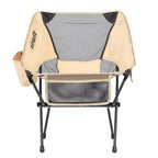 VirtuFit Camping Stoel Compact - Strandstoel - Opvouwbaar - Beige - Aanzicht