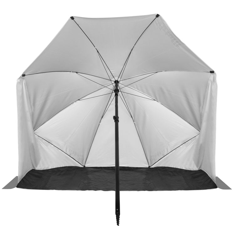 VirtuFit Strandparasol - Windscherm - Strandtent - 160 cm - Grijs - Aanzicht