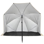 VirtuFit Strandparasol - Windscherm - Strandtent - 160 cm - Beige - Aanzicht