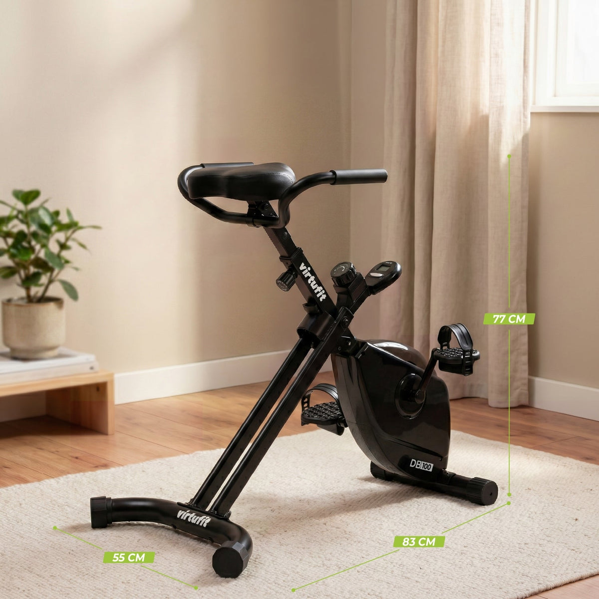 VirtuFit DB100 Opvouwbare Deskbike - Aanzicht