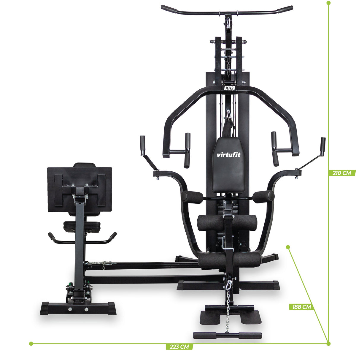 VirtuFit Krachtstation Homegym KH350 met Leg Press - Aanzicht