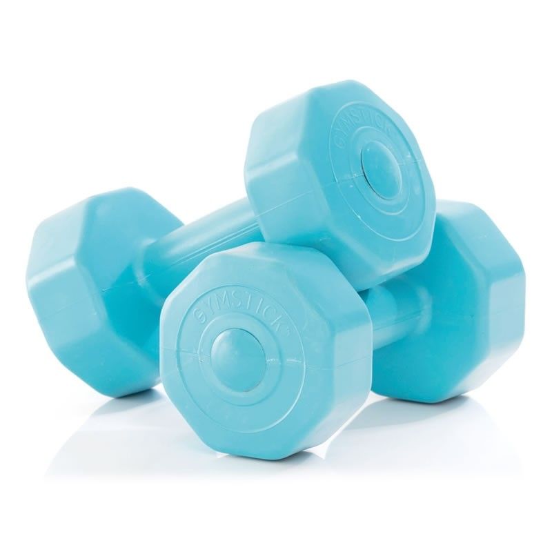 Gymstick Active Vinyl Dumbbell Set - Blauw - 2 x 3 kg - Aanzicht