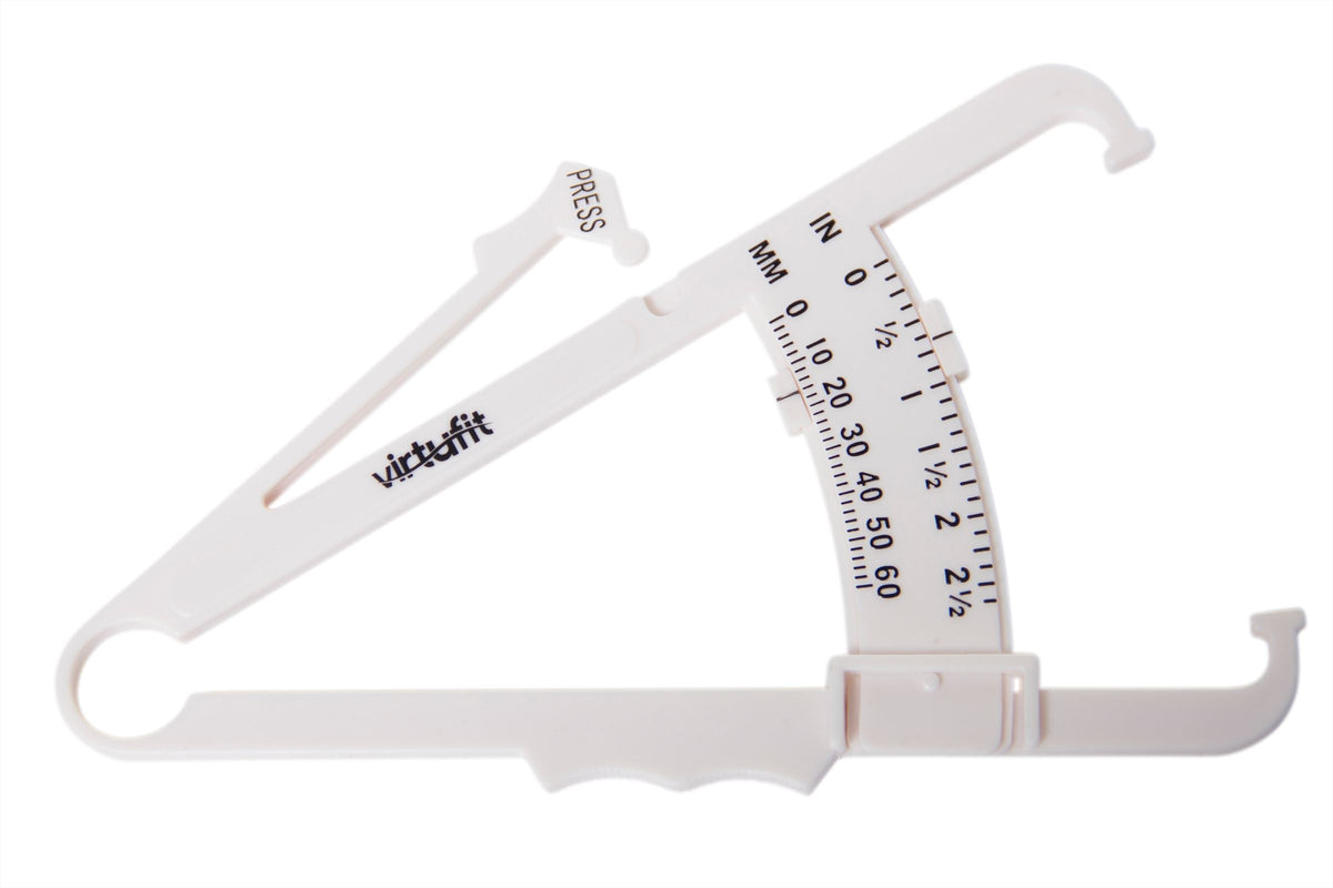 VirtuFit Huidplooimeter - Vetpercentagemeter - Vetmeter - Wit - Vooraanzicht