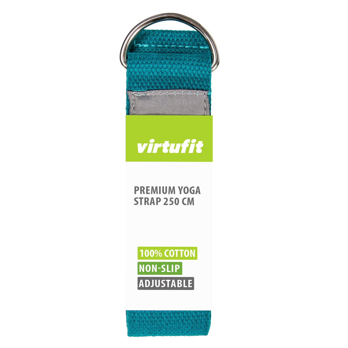 VirtuFit Premium Yoga Riem - 250 cm - Ocean Green - Aanzicht