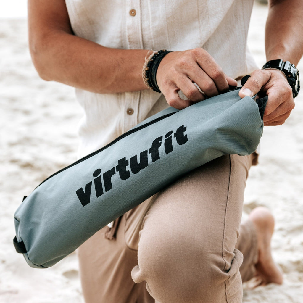 VirtuFit Camping Stoel Compact - Strandstoel - Opvouwbaar - Zwart - Aanzicht