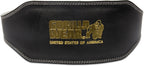 Gorilla Wear Halterriem - 6 Inch Leren Lifting Belt - Zwart/Goud - Aanzicht