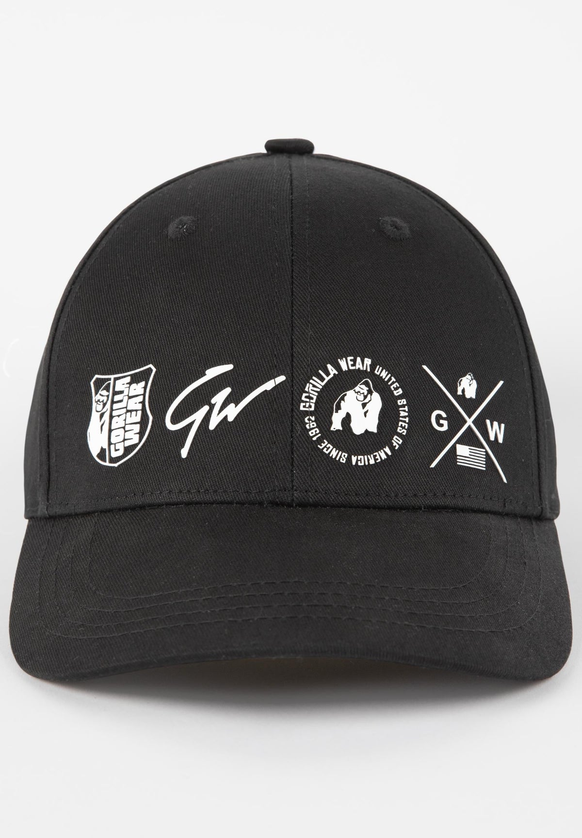 Gorilla Wear Weston Cap - Pet - Zwart - Aanzicht