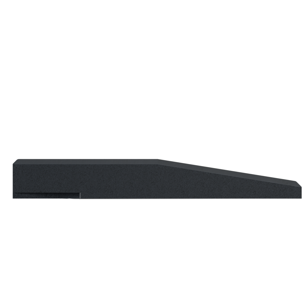 Flow Fitness Oploopprofiel Rubberen Tegel Met Waterdichte SBR-laag - 50 x 15 cm - Aanzicht