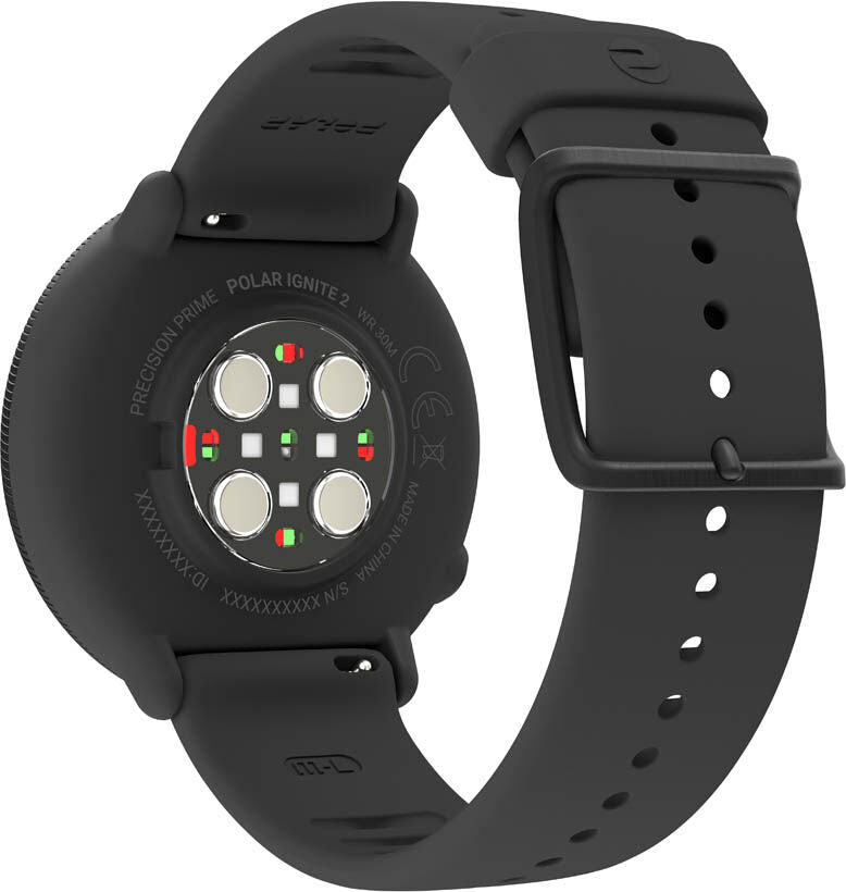 Polar Ignite 2 Sporthorloge - Zwart / Parel - Aanzicht
