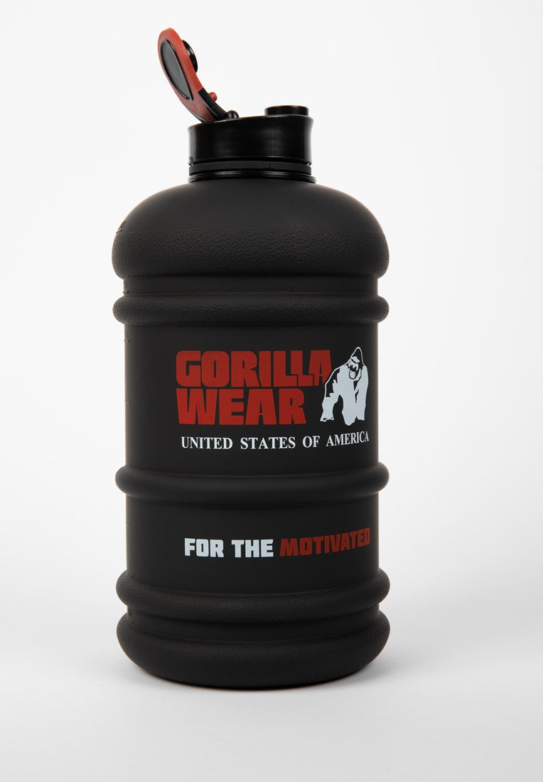 Gorilla Wear Water Jug - Waterfles - 2,2L - Zwart - In gebruik