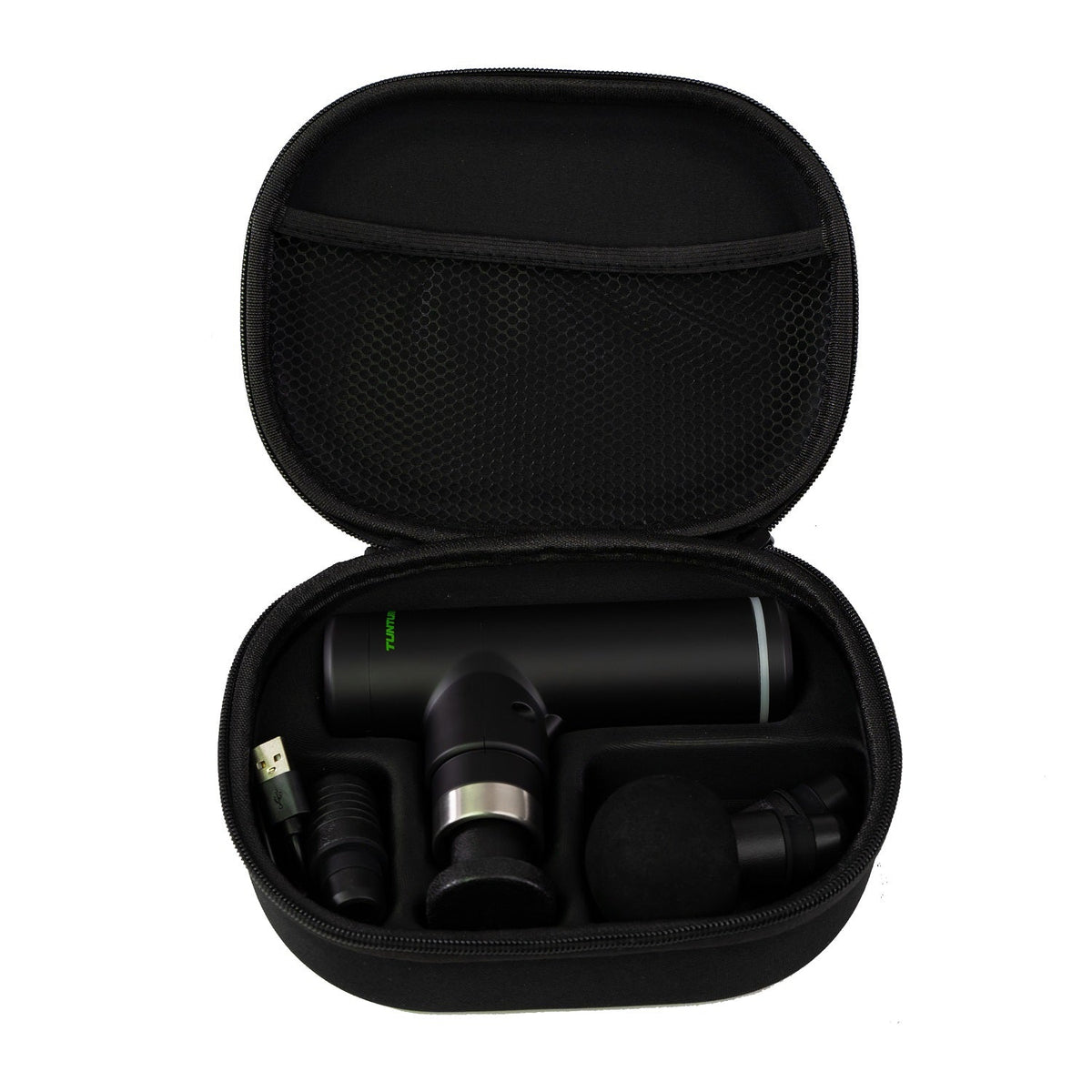 Tunturi Massage Gun Mini - Massage Gun - 4 opzetstukken - In gebruik