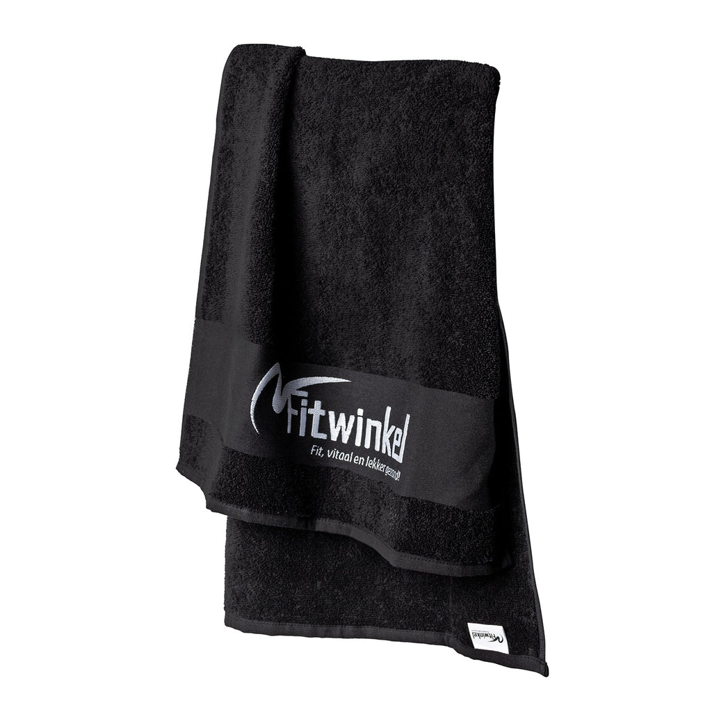Fitwinkel Handdoek - 100 x 50 cm - Zwart - In gebruik