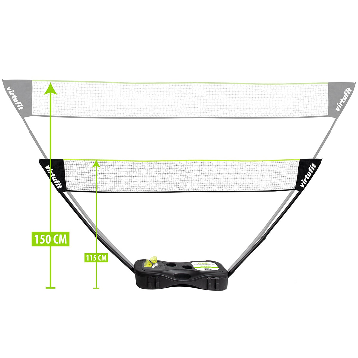 VirtuFit 2-in-1 tragbares Badminton- und Tennisset - inklusive Koffer und Schläger - Zweite Chance