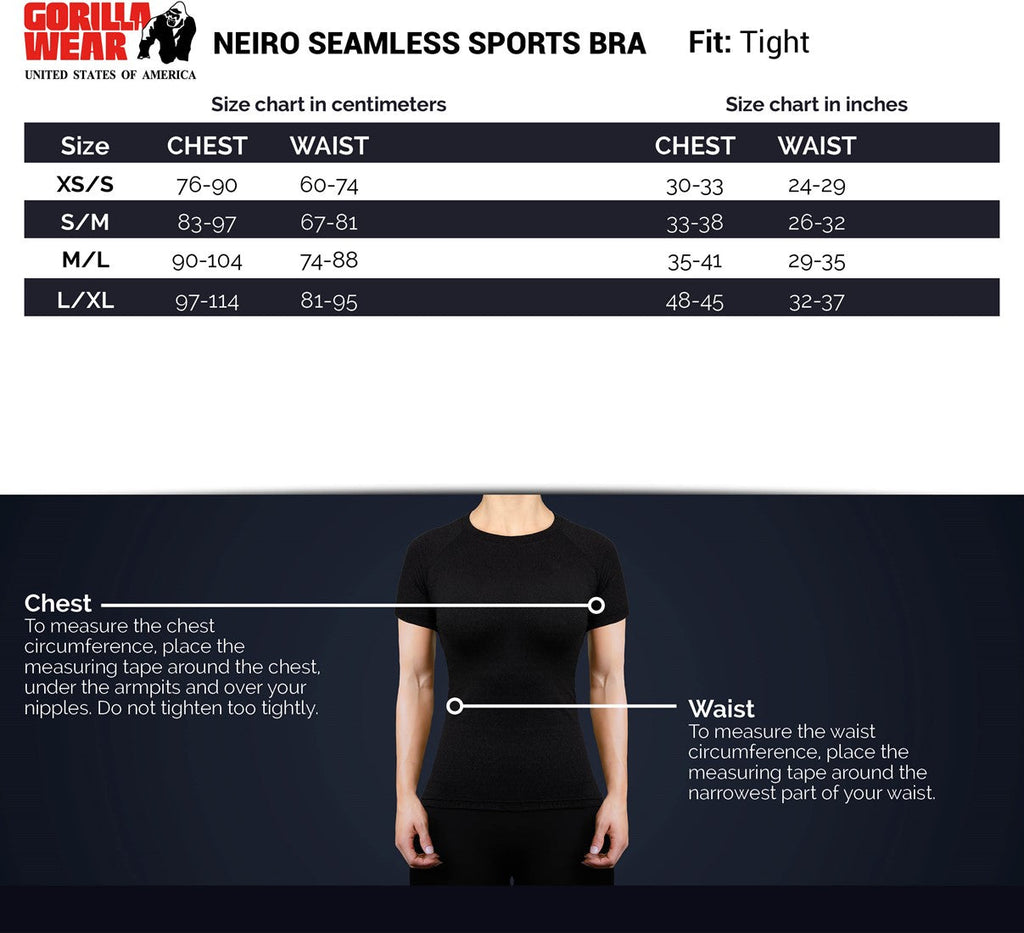 Gorilla Wear Neiro Seamless Sportbeha - Zwart - Afbeelding 8