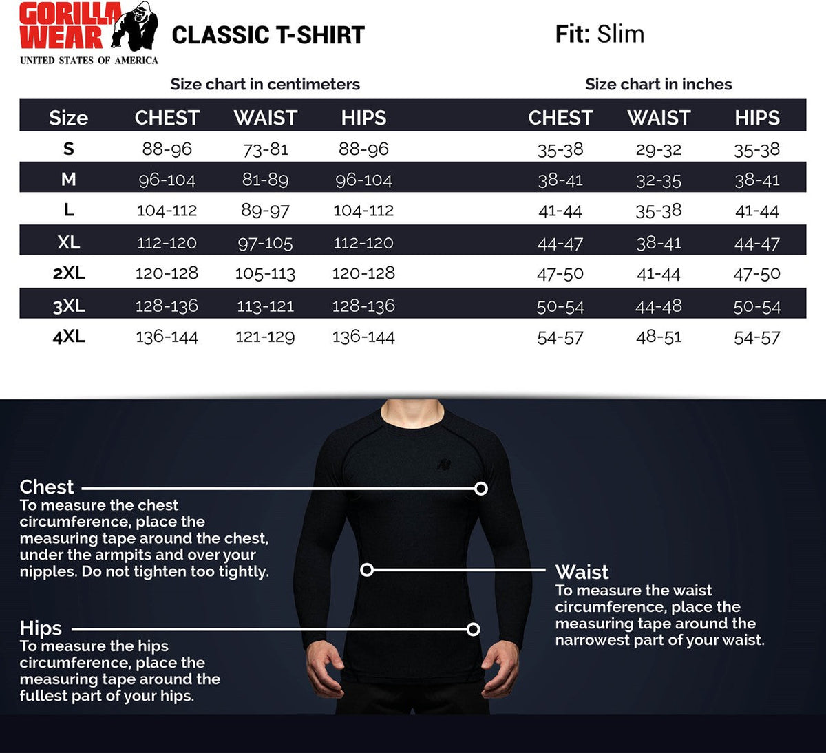 Gorilla Wear Classic T-shirt - Wit - Afbeelding 8
