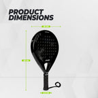 VirtuFit Control Padel Schläger - Schwarz - Grau