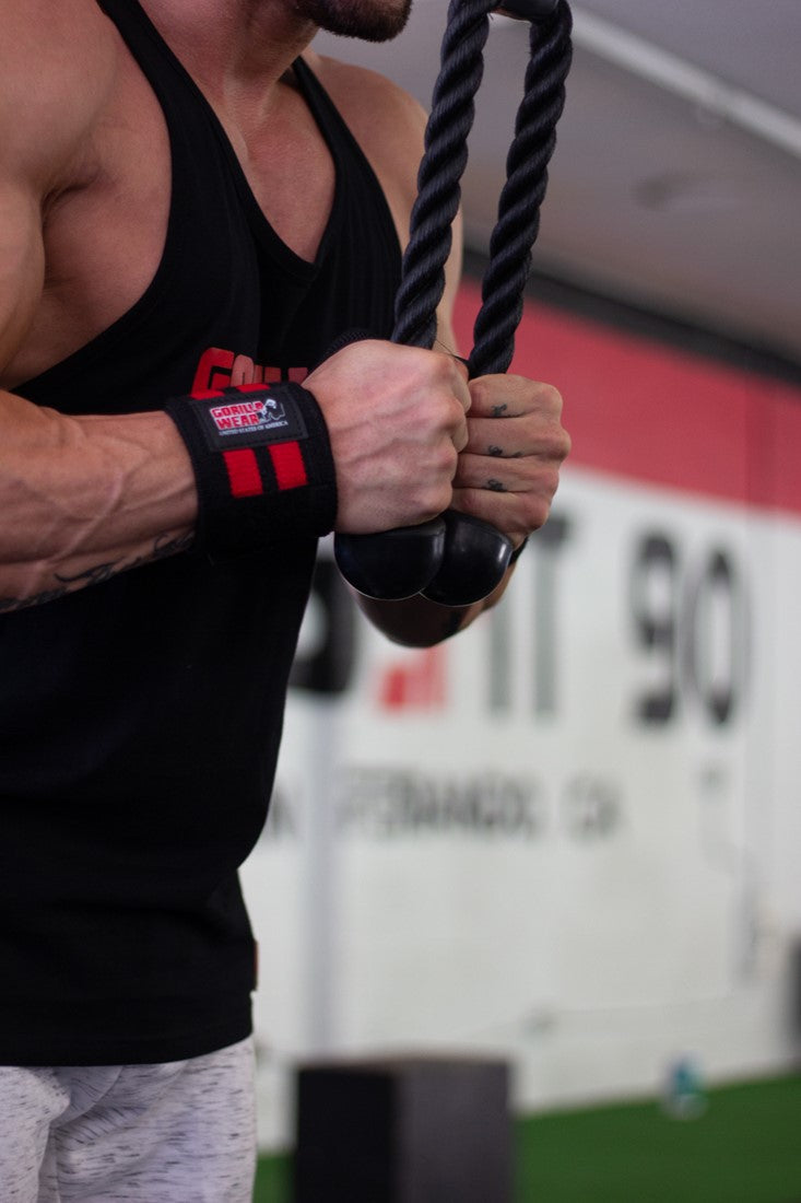 Gorilla Wear Wrist Wraps Ultra - Zwart/Wit - Afbeelding 5
