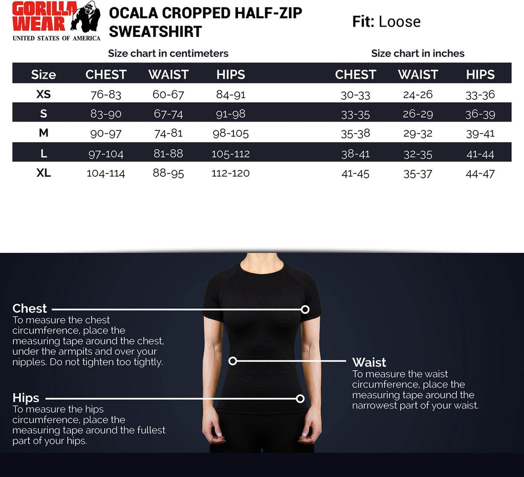 Gorilla Wear Ocala Cropped Half-Zip Sweatshirt - Zwart - Afbeelding 7