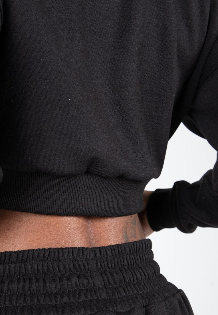 Gorilla Wear Ocala Cropped Half-Zip Sweatshirt - Zwart - Afbeelding 5