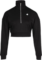 Gorilla Wear Ocala Cropped Half-Zip Sweatshirt - Zwart - Afbeelding 6
