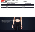 Gorilla Wear Halterriem - 4 Inch Dames Lifting Belt - Zwart/Wit - Afbeelding 6