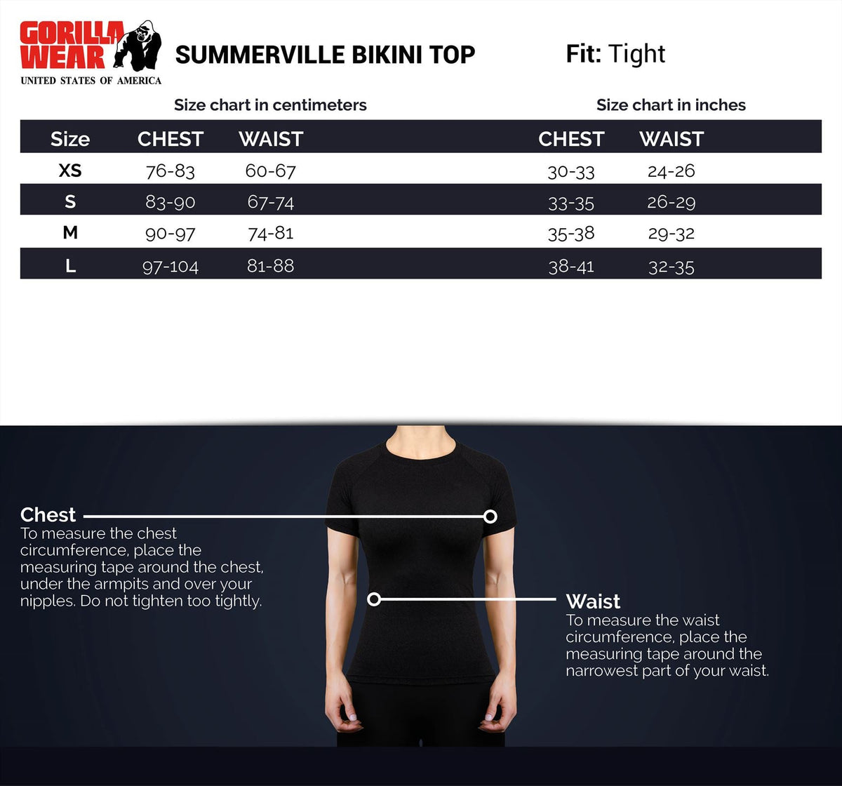Gorilla Wear Summerville Bikinitop - Zwart - Afbeelding 7