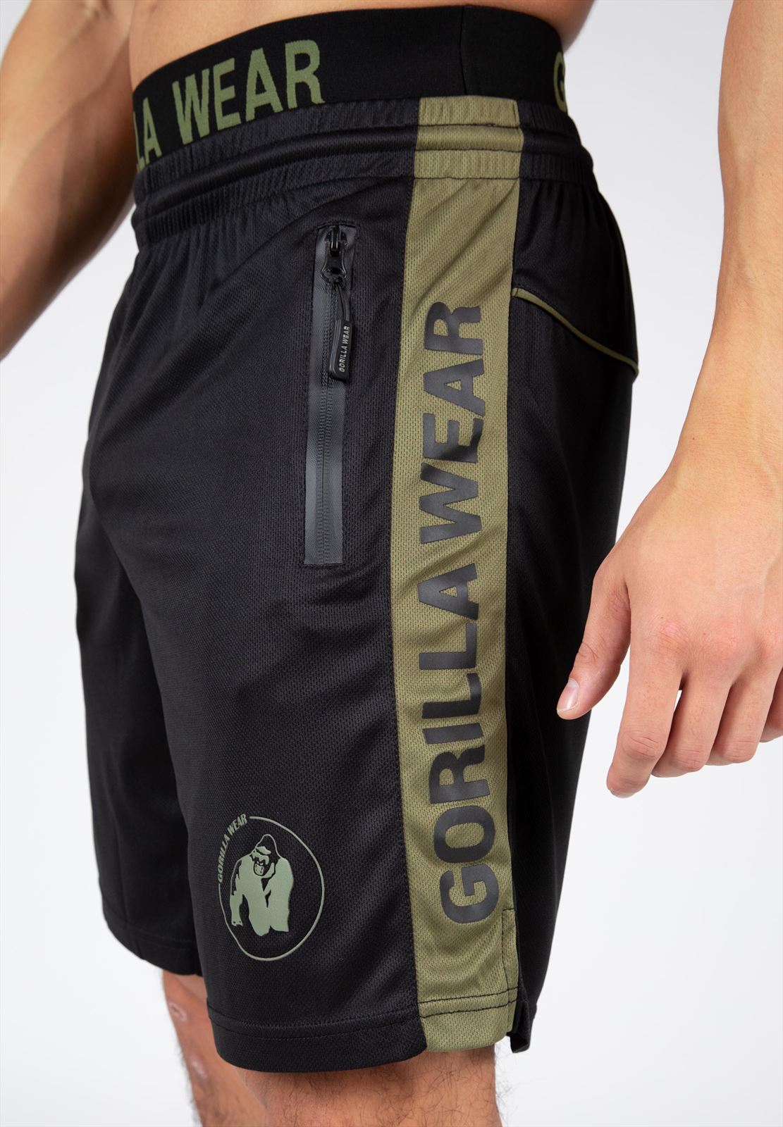 Gorilla Wear Atlanta Shorts - Zwart/Groen - Afbeelding 5