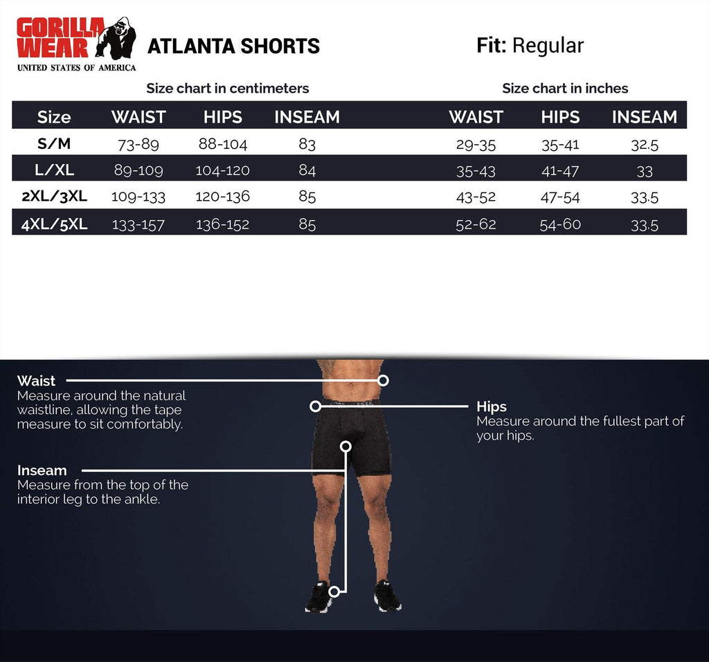 Gorilla Wear Atlanta Shorts - Zwart/Groen - Afbeelding 6