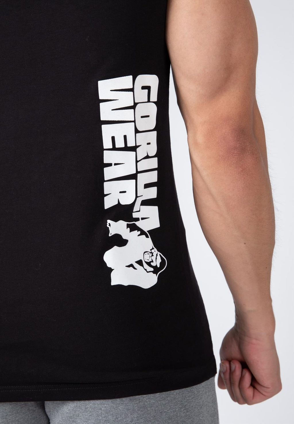 Gorilla Wear Oswego Mouwloos T-shirt met Capuchon - Zwart - Afbeelding 7