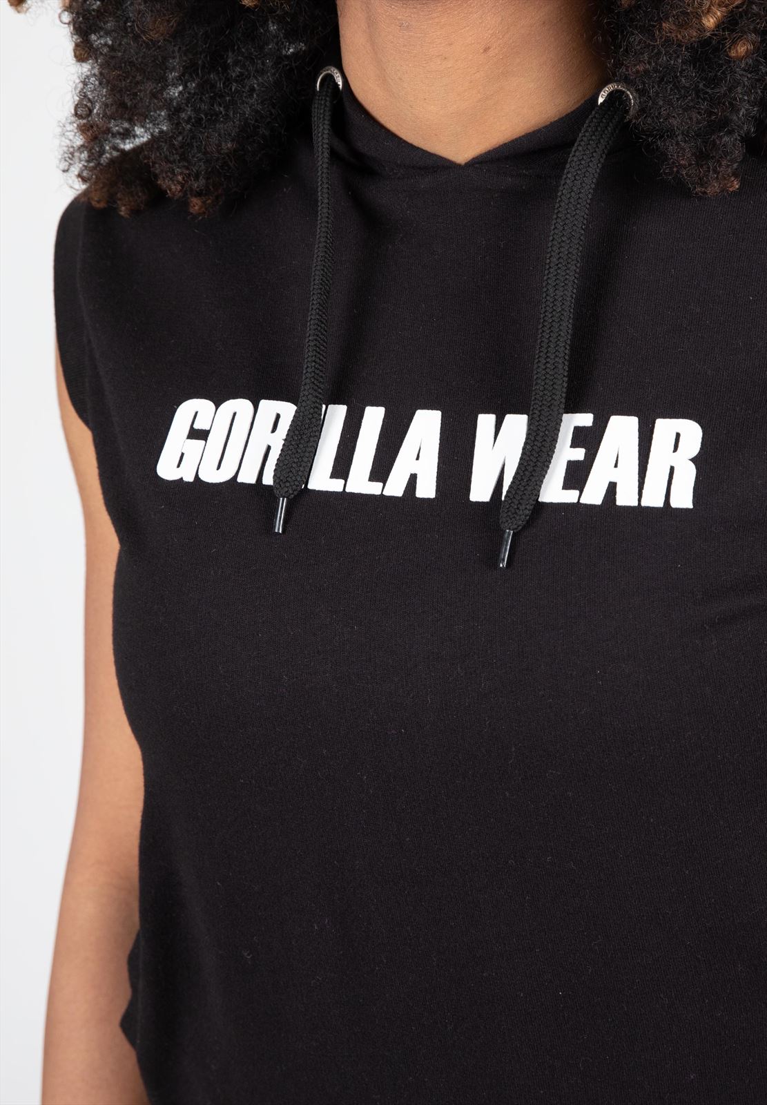 Gorilla Wear Virginia Mouwloze Hoodie - Zwart - Afbeelding 6