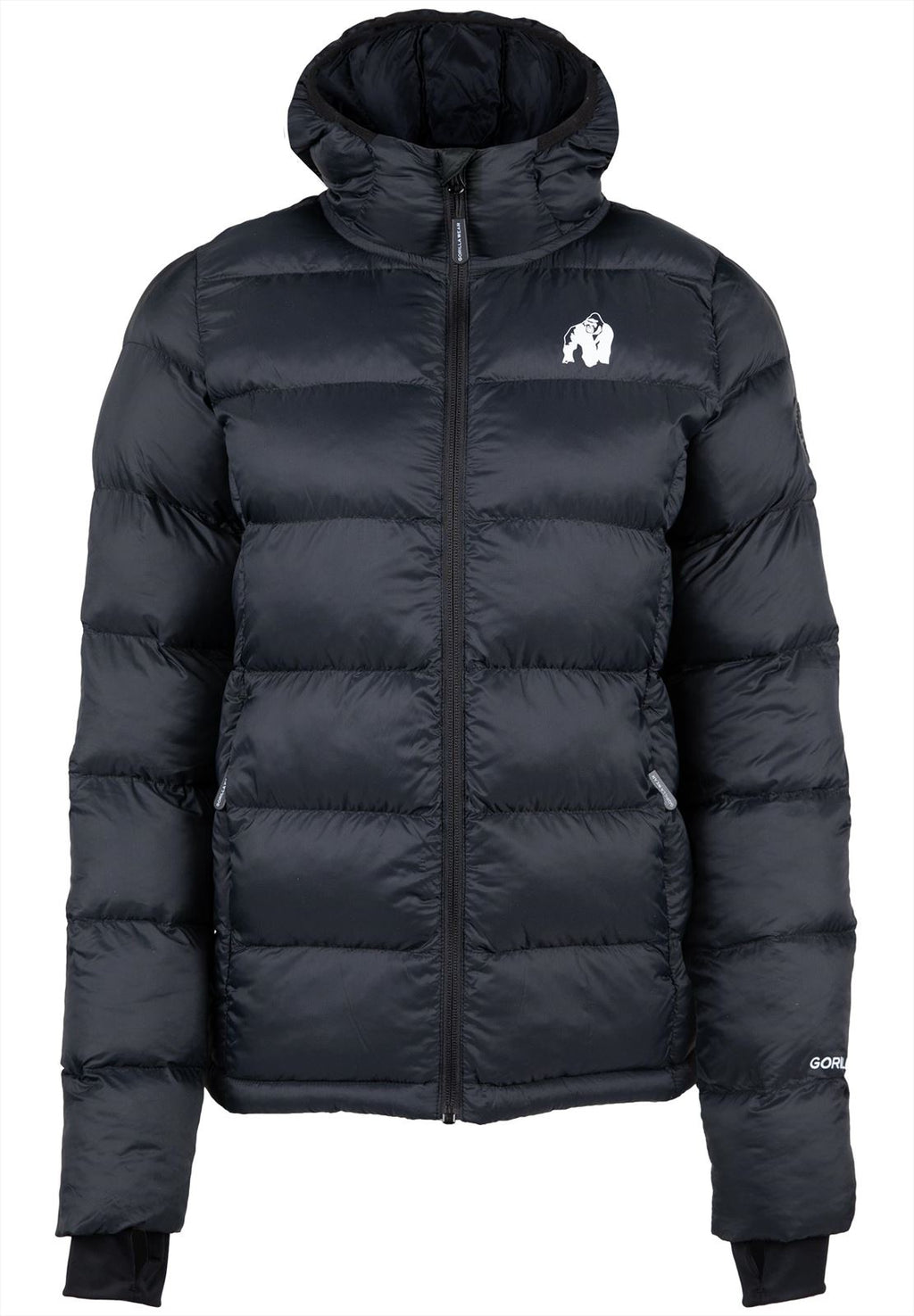 Gorilla Wear Rachel Puffer Jas - Zwart - In gebruik