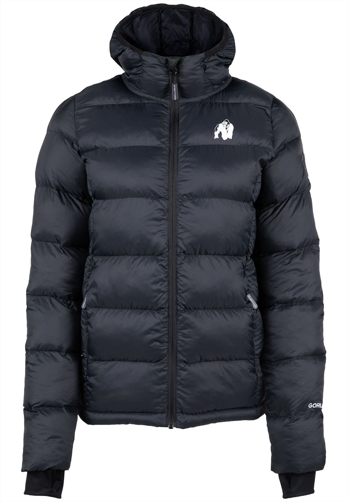 Gorilla Wear Rachel Puffer Jas - Zwart - In gebruik