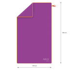 NILS Aqua Microvezel Handdoek - Paars - 180 x 100 cm - Detail