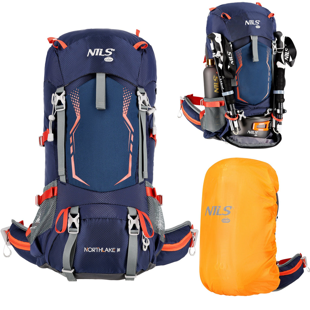 NILS Camp Rugzak Northlake - Donkerblauw - 30L + 10L - Detail