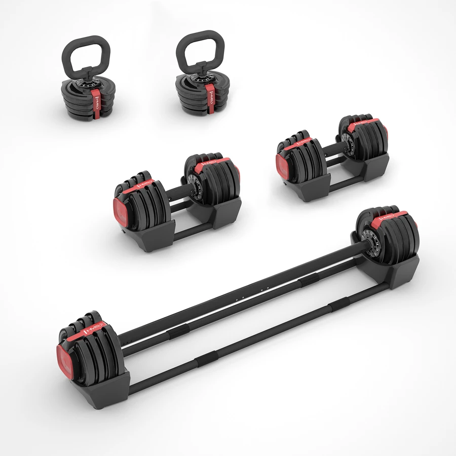 HMS 3-in-1 Verstelbare Dumbbell Set - 43,5 kg - Detail