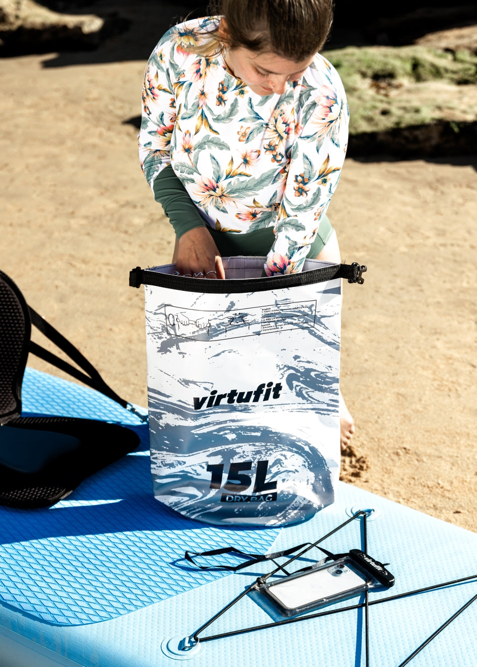 VirtuFit Dry Bag 15L - Waterdichte Tas - Detail