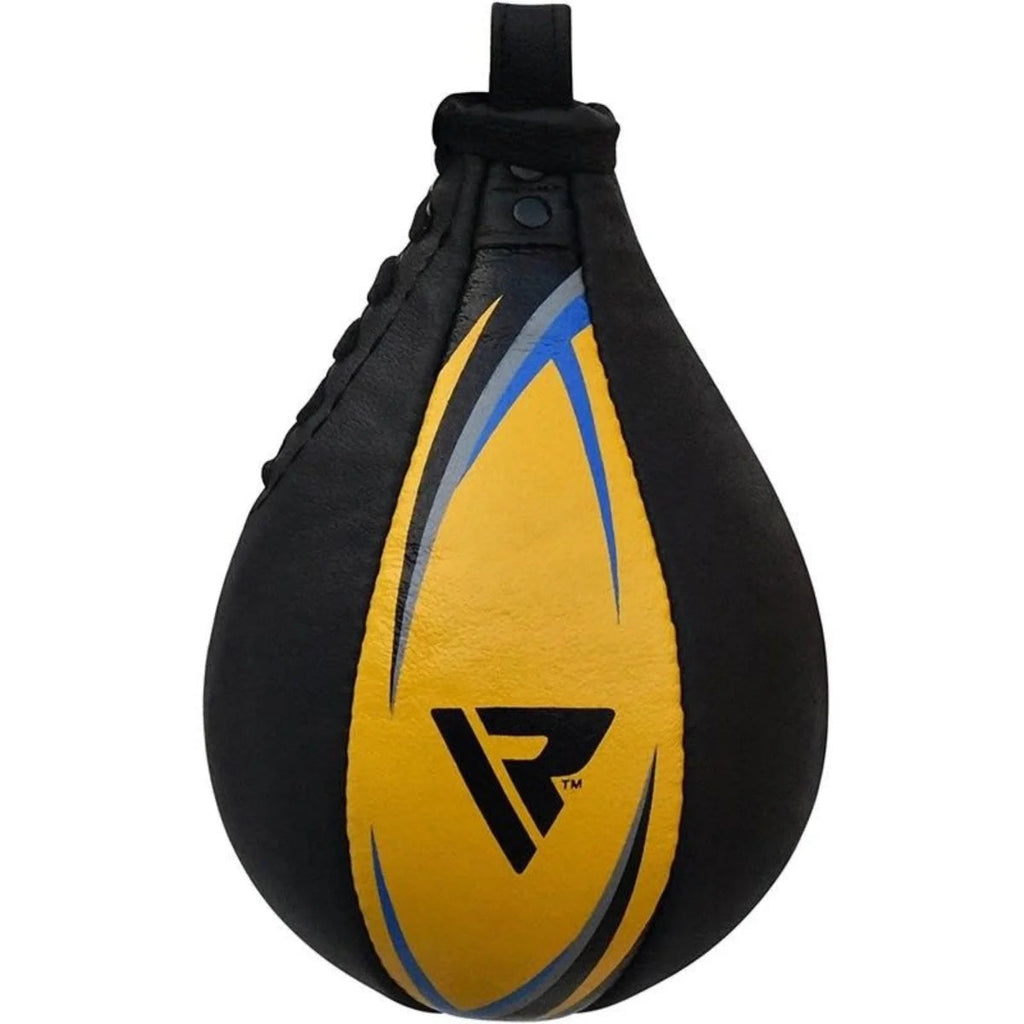 RDX Sports Speedbal met Swivel - Boksbal - Zwart/Geel - Detail