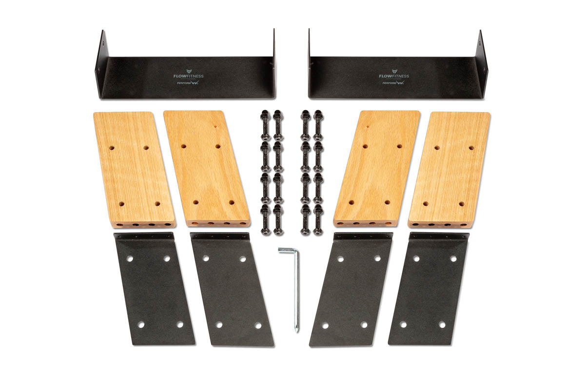 Flow Fitness W9i Elevation Kit Oak - Roeitrainer Verhogingsset - Detail