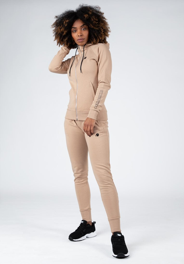 Gorilla Wear Marion Vest met Capuchon - Beige - Detail