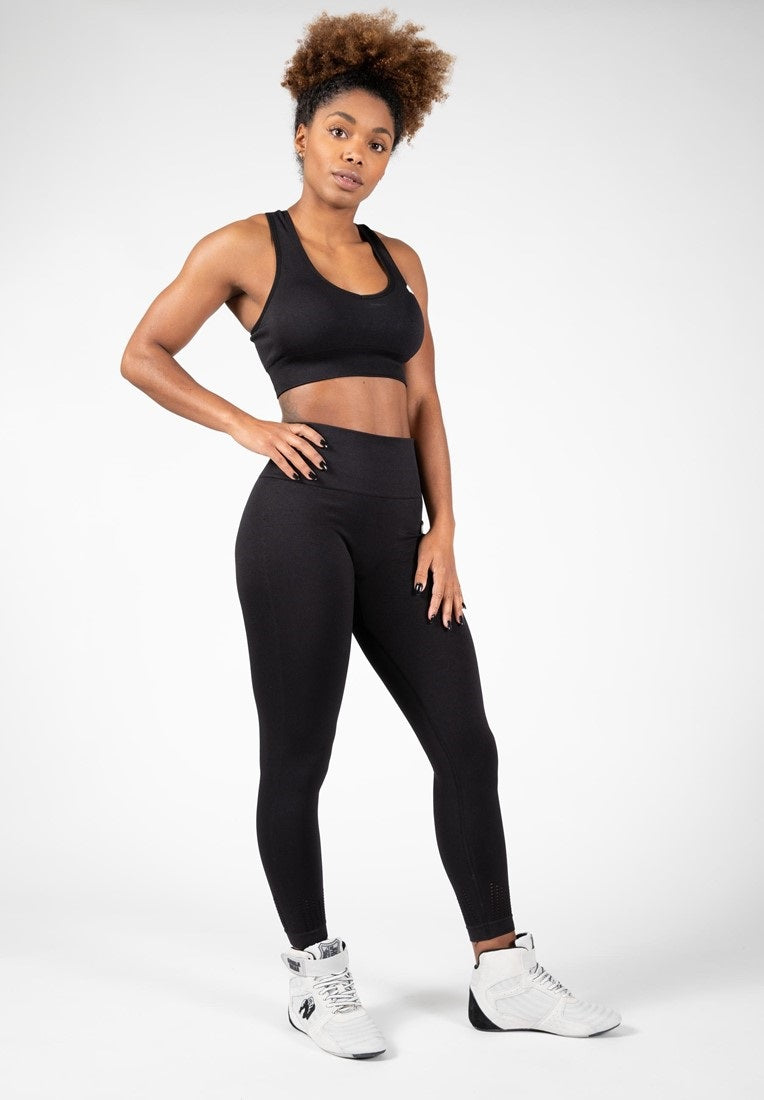 Gorilla Wear Neiro Seamless Sportbeha - Zwart - Detail