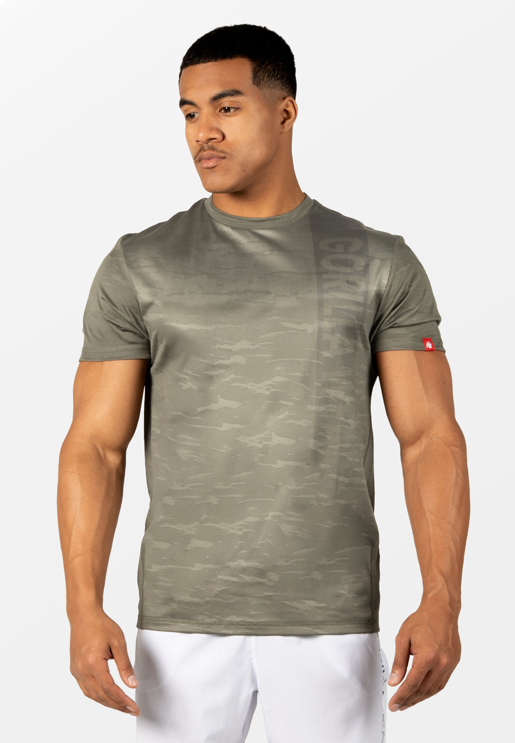 Gorilla Wear Westley T-shirt - Legergroen - Detail